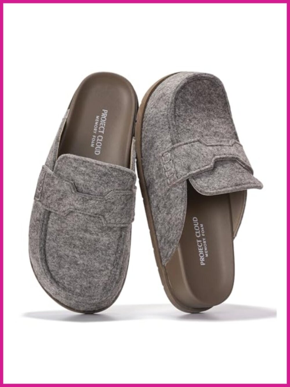 100% Genuine Leather Slip-On Clogs Mules for Women Arch Support Non-Slip